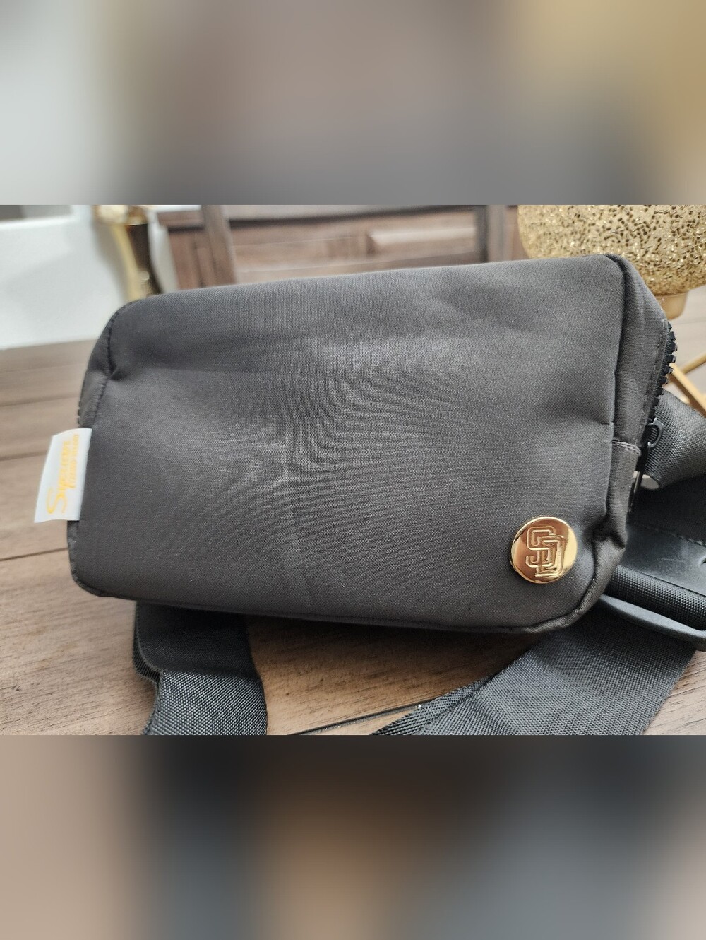 SD Padres Minimalist Dark Brown Crossbody Sling Bag - Picture 4 of 8